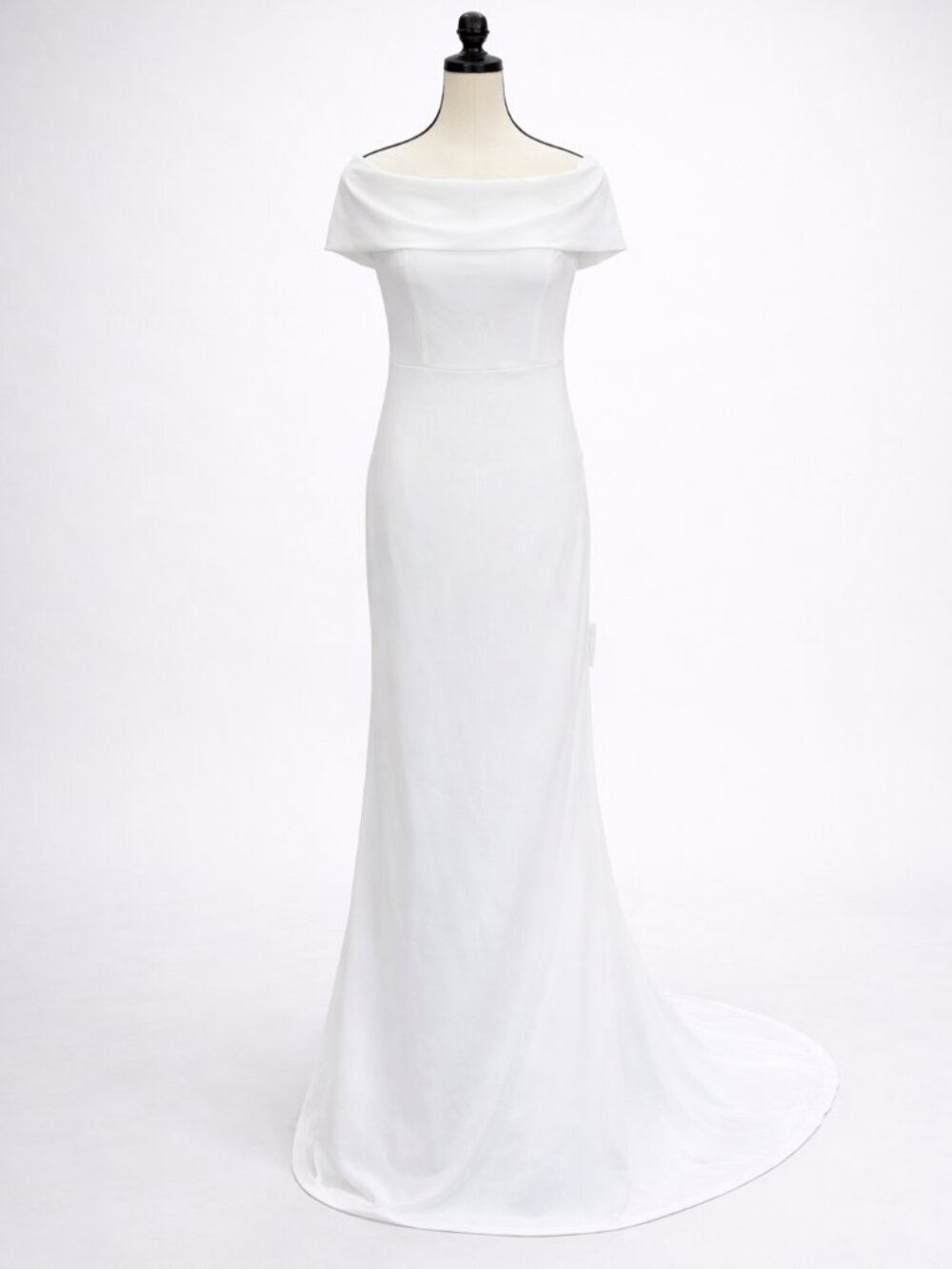 Lulus White Off Shoulder Maxi Dress Large Bridal Wedding Gown Formal NWT